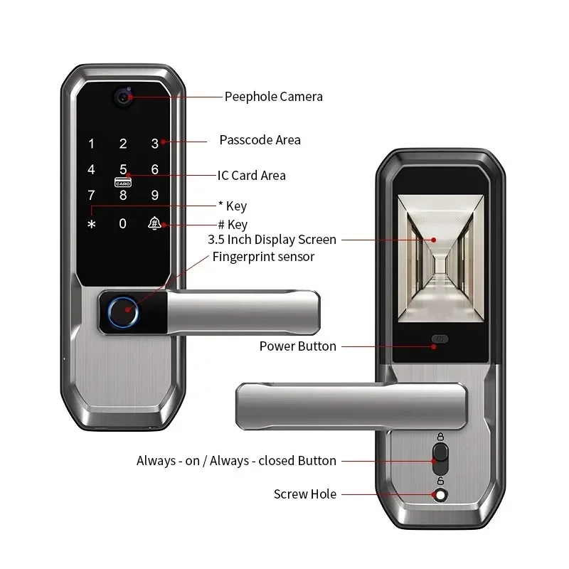Smart Home Door Lock - Tuya WiFi Smart Door Lock With