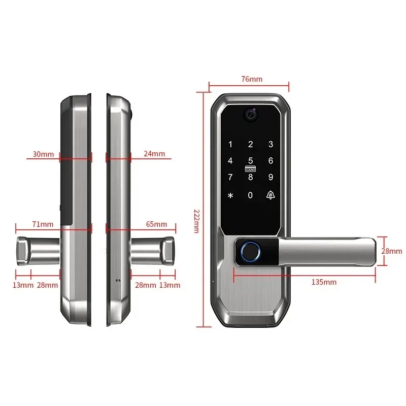 Tuya WiFi Smart Door Lock With - огляд і ціна Smart Home Door Lock