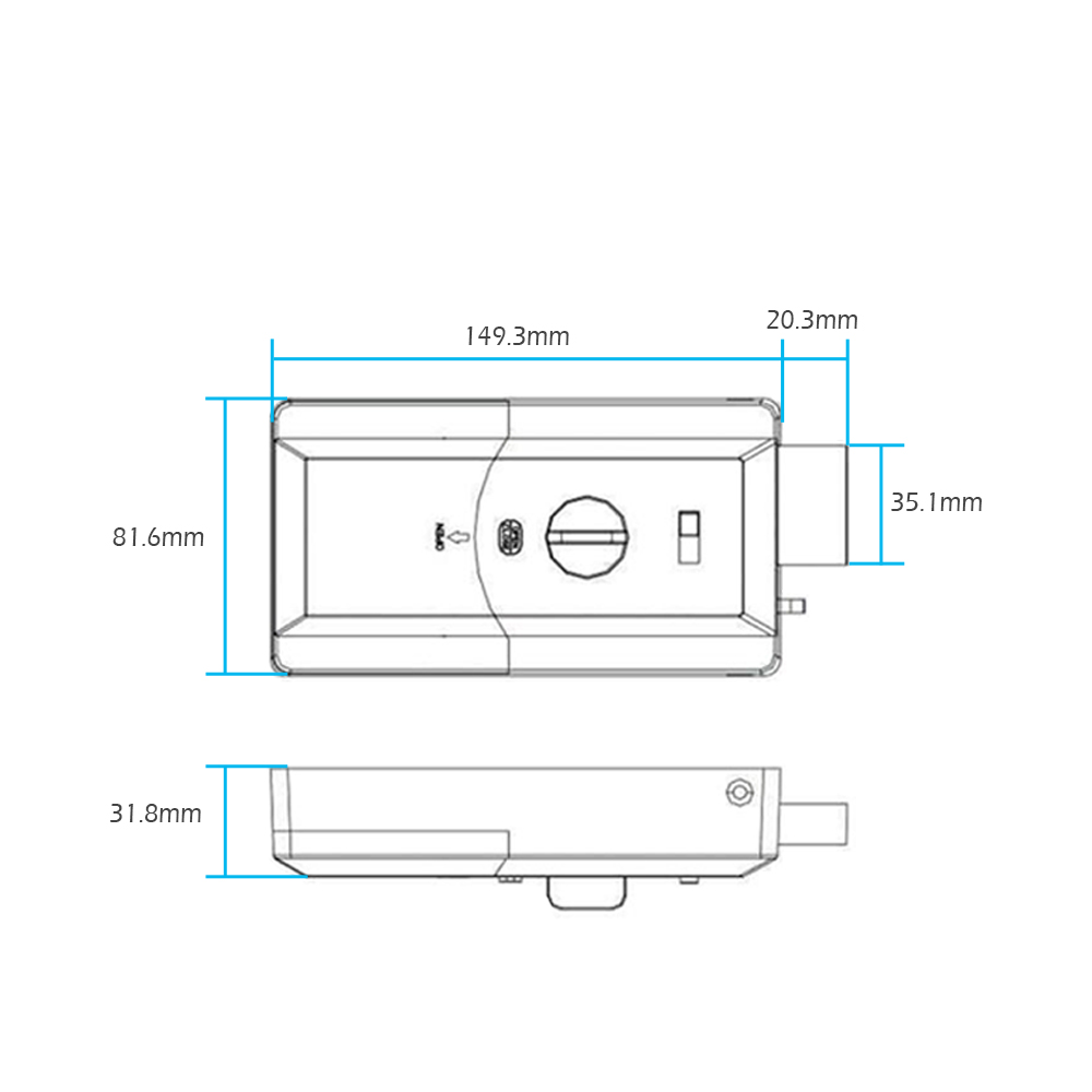 Waterproof Smart door rim lock - огляд і ціна Smart Home Door Lock